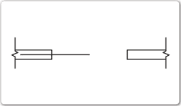 Door, sliding into pocket electrical drawing symbol