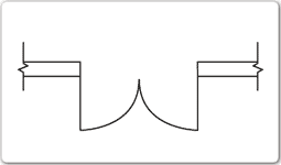 Door, swing double electrical drawing symbol