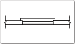 Window in single wall electrical drawing symbol