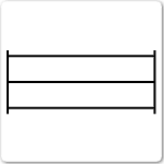 Fluorescent lamp, three tubes electrical drawing symbol