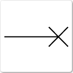 Lighting outlet, position electrical drawing symbol
