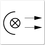 Spot light electrical drawing symbol