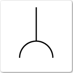 Socket outlet, power general electrical drawing symbol