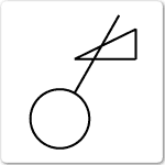 Switch with dimmer electrical drawing symbol