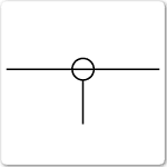 Subscriber's tap-off electrical drawing symbol